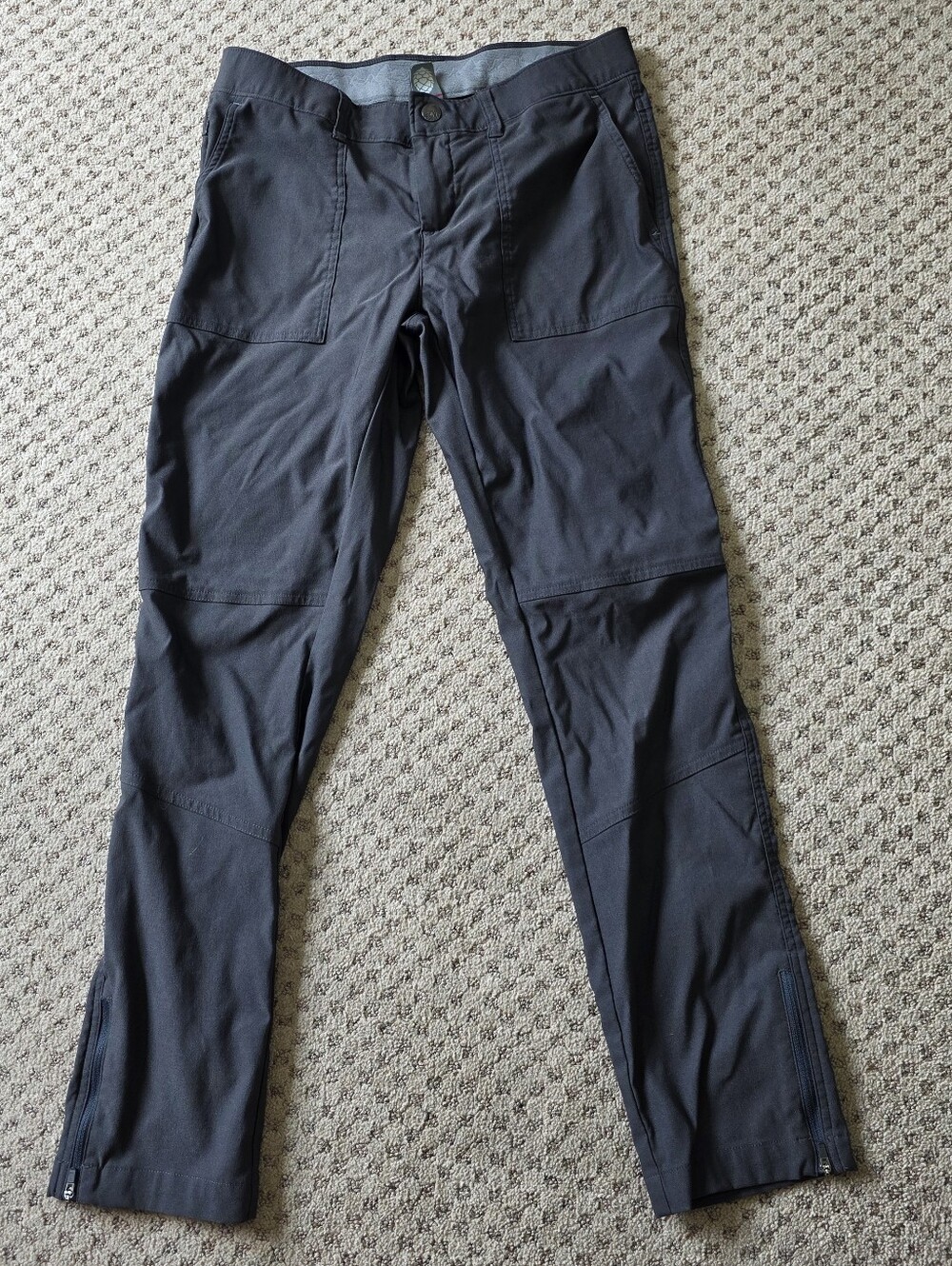 Stio Women's Dark Grey Fitted Outdoor Pants With Ankle Zippers